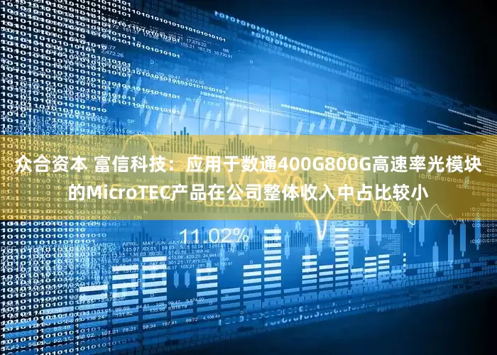 众合资本 富信科技：应用于数通400G800G高速率光模块的MicroTEC产品在公司整体收入中占比较小